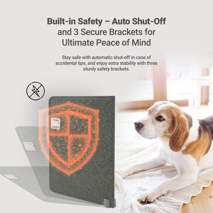 Foldable Space Heater - Silent Radiant Heat - Leg & Foot Warmer with Thermostat (NZ/AU Plug)